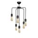Suspension 6 lampes saccadées Dustin D45cm Métal Noir