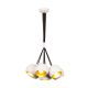 Suspension 7 lampes Krasiva Métal Blanc et Or
