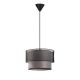Suspension abat-jour double Pollock D30cm Métal Beige et Noir