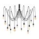 Suspension araignée 14 lampes Dustin D216cm Métal Noir