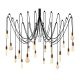 Suspension araignée 20 lampes Laterna D246cm Métal Or rose