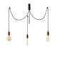 Suspension araignée 3 lampes Dustin Métal Or rose
