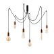 Suspension araignée 6 lampes Dustin Métal Or rose