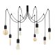 Suspension araignée 8 lampes Dustin Métal Noir