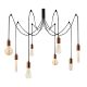Suspension araignée 8 lampes Dustin Métal Or rose