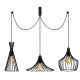Suspension araignée filaire 3 lampes Snaya Métal Noir