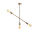 Suspension baguettes 3 lampes Baculus Métal Or antique