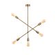 Suspension baguettes 5 lampes Baculus Métal Or antique