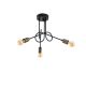 Suspension baquettes nouées 3 lampes Baculus Métal Noir et Or antique