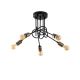 Suspension baquettes nouées 5 lampes Baculus Métal Noir et Or antique