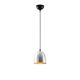 Suspension cloche 1 ampoule Gakuli D16cm Métal martelé Noir et Argent