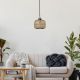 Suspension cylindre bombé cannage Tropaeum Rotin Beige