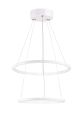 Suspension design 2 cercles Calistoga Métal Blanc et LED Jaune