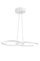 Suspension design 2 cercles ouvertes Stowe Métal Blanc et LED Blanc