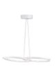 Suspension design 2 cercles ouvertes Stowe Métal Blanc et LED Jaune