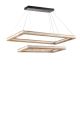 Suspension design 2 rectangles Arwen Métal Effet Bois clair et LED
