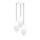 Suspension design 3 lampes saccadé Rijin D55cm Métal et Verre Blanc