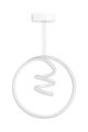 Suspension design cercle spiral Marfa Métal Noir et LED Jaune