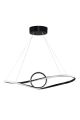 Suspension design Falena L80cm Métal Noir et LED Blanc