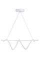 Suspension design ligne et spirale Galena L110cm Métal Noir et LED Jaune