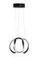 Suspension design ondulaire Hanover Métal Noir et LED Blanc