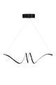 Suspension design spiral Walla L115cm Métal Noir et LED Jaune