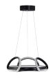 Suspension design Turrell D32cm Métal Noir et LED Blanc