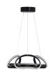 Suspension design Turrell D32cm Métal Noir et LED Jaune