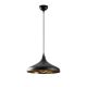 Suspension dôme Alca D36cm Métal martelé Noir