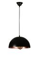Suspension dôme Chachou D30cm Métal Noir et Or rose