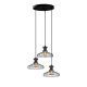 Suspension filaire 3 lampes asymétriques Cacrana Ø47cm Métal Noir