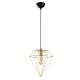 Suspension filaire diamant 1 lampe Berlioz D30cm Métal Or