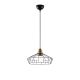 Suspension filaire dôme trapèze applati Milou D35cm Métal Noir et Or antique