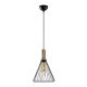 Suspension filaire kyrielle Ø24cm Métal Noir et Or