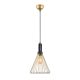 Suspension filaire kyrielle Ø24cm Métal Or et Noir