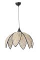 Suspension forme de fleur Mehretu D40cm Rotin Beige