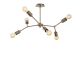 Suspension-plafonnier 6 lampes tiges Y Laterna Métal Or antique
