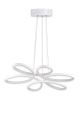Suspension / Plafonnier design nœud celtique Emerald D60cm Métal Blanc et LED Blanc