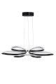 Suspension / Plafonnier design nœud celtique Emerald D60cm Métal Noir et LED Jaune