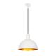 Suspension Vudron 30cm Métal Blanc et Or