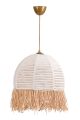 Suspension Wala D30cm Métal Or et Cotton Blanc et Beige