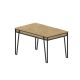 Table à manger extensible Atyps Bois Chêne clair et Métal Noir