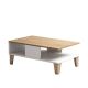 Table basse Delectatio Bois Chêne clair et Blanc