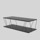 Table basse Milanda 120x50cm Métal Noir et Bois Anthracite