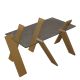 Table basse rectangle Perspicuus Bois Or et Verre Transparent