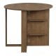 Table console ronde pliable Orothos D90cm Chêne foncé