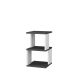 Table de chevet 2 étages Ianlana Bois Blanc et Anthracite