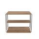 Table de chevet 3 étagères Gersis H50cm Métal Noir et Bois Naturel