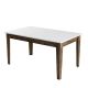 Table de salle à manger avec rangement Fiorita 145cm Bois et Blanc