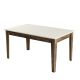 Table de salle à manger avec rangement Fiorita 145cm Bois et Blanc crème